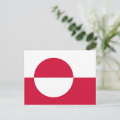 Groenlandse vlag briefkaart (Staand voorkant)
