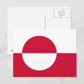 Groenlandse vlag briefkaart (Voorkant / Achterkant)