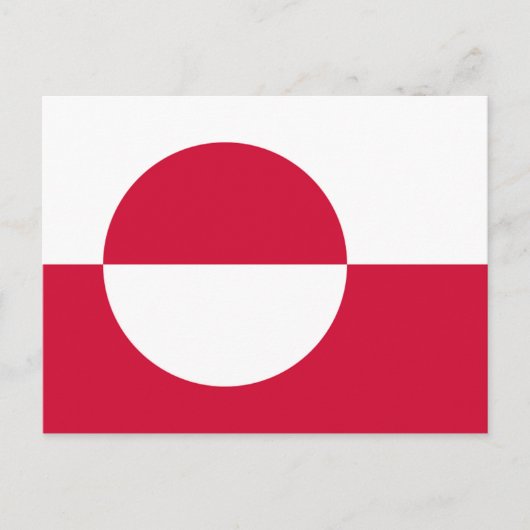 Groenlandse vlag briefkaart (Voorkant)