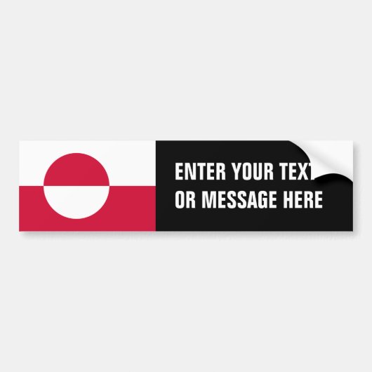 Groenlandse vlag bumpersticker (Voorkant)
