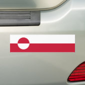 Groenlandse vlag bumpersticker (Op auto)