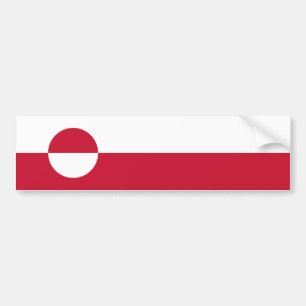 Groenlandse vlag bumpersticker