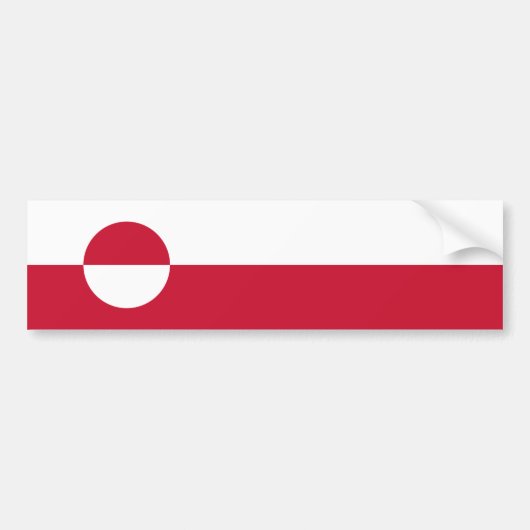 Groenlandse vlag bumpersticker (Voorkant)