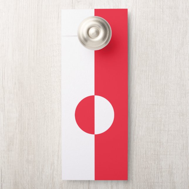 Groenlandse vlag deurhanger (Op knop)