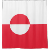 Groenlandse vlag douchegordijn (Voorkant)