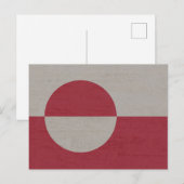 Groenlandse vlag feestdagenkaart (Voorkant / Achterkant)