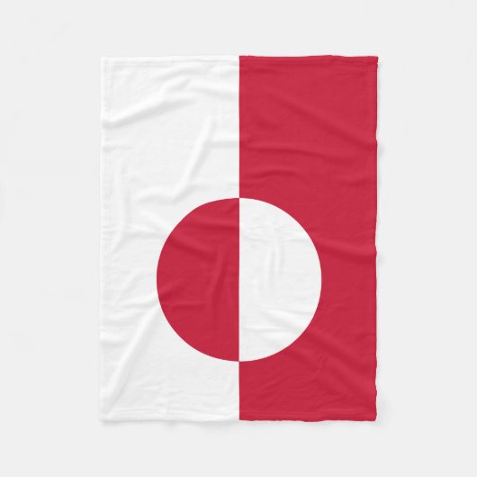 Groenlandse vlag fleece deken (Voorkant)