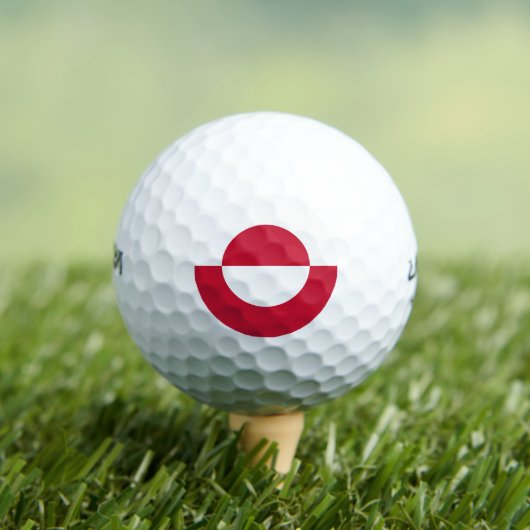 Groenlandse vlag golfballen (Insitu Shirt)