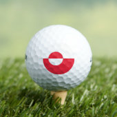 Groenlandse vlag golfballen (Insitu Shirt)