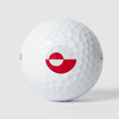 Groenlandse vlag golfballen (Voorkant)