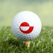 Groenlandse vlag golfballen (Insitu Shirt)