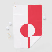 Groenlandse vlag golfhanddoek (Insitu)