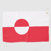 Groenlandse vlag golfhanddoek (Horizontaal)