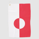 Groenlandse vlag golfhanddoek (Voorkant)