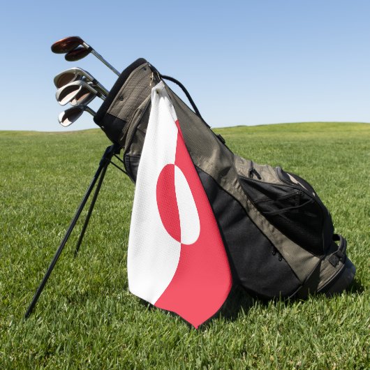 Groenlandse vlag golfhanddoek (Groen)