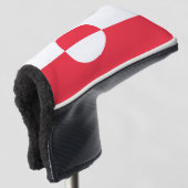 Groenlandse vlag golfheadcover (3/4 voorkant)