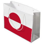 Groenlandse vlag groot cadeauzakje (Achterkant Gekanteld)