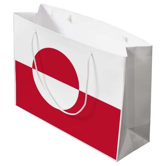 Groenlandse vlag groot cadeauzakje (Achterkant Gekanteld)