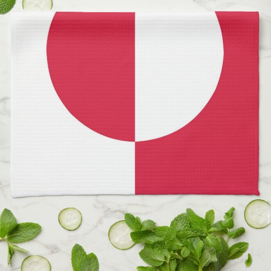 Groenlandse vlag handdoek (Gevouwen)