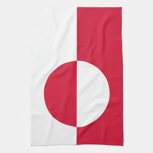 Groenlandse vlag handdoek (Verticaal)