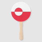 Groenlandse vlag handwaaier (Achterkant)