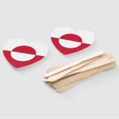 Groenlandse vlag handwaaier (Niet-gemonteerd)