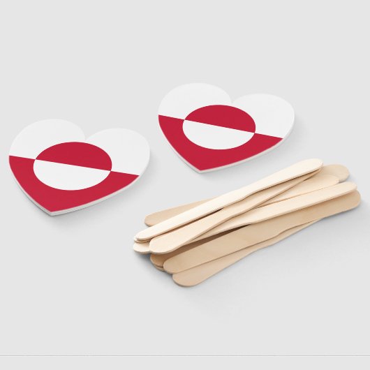 Groenlandse vlag handwaaier (Niet-gemonteerd)