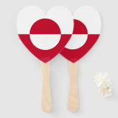 Groenlandse vlag handwaaier (Voorkant en achterkant)