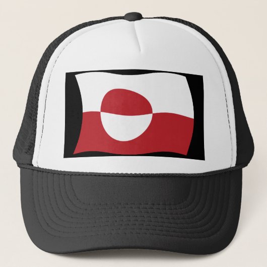 Groenlandse Vlag Hoed Trucker Pet (Voorkant)