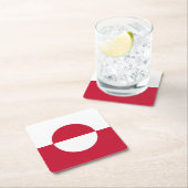 Groenlandse vlag kartonnen onderzetters (Insitu)