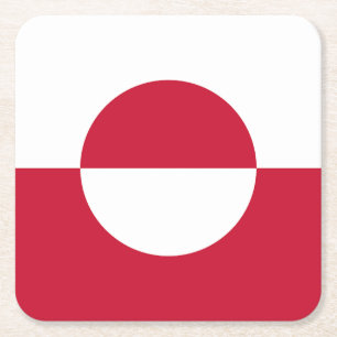 Groenlandse vlag kartonnen onderzetters