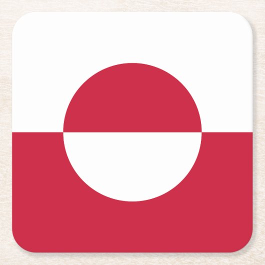 Groenlandse vlag kartonnen onderzetters (Voorkant)