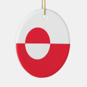 Groenlandse vlag keramisch ornament (Rechts)