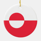 Groenlandse vlag keramisch ornament (Achterkant)