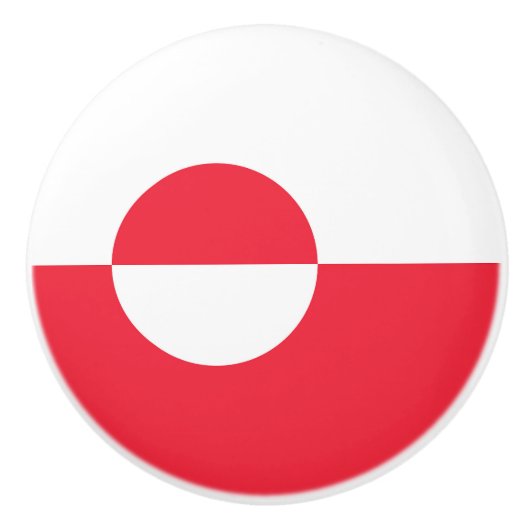 Groenlandse vlag keramische knop (Voorkant)