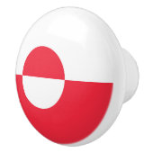 Groenlandse vlag keramische knop (Rechts)