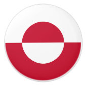 Groenlandse vlag keramische knop (Voorkant)