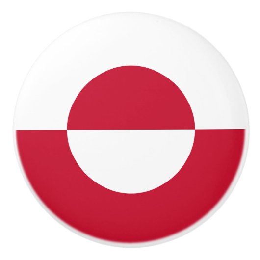 Groenlandse vlag keramische knop (Voorkant)
