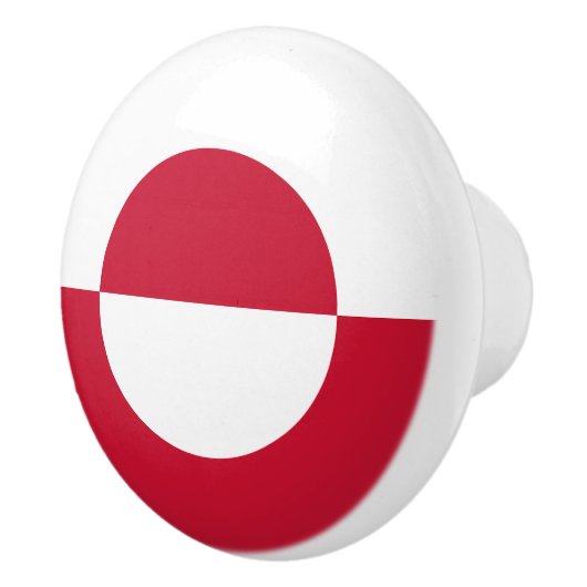 Groenlandse vlag keramische knop (Rechts)