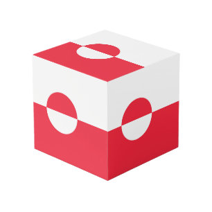 Groenlandse vlag kubus