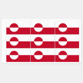 Groenlandse vlag labels (Vel)