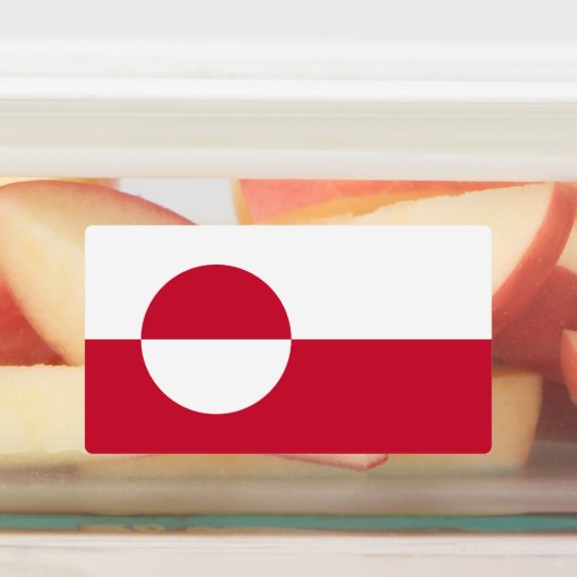 Groenlandse vlag labels (Aangebracht)