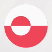 Groenlandse vlag labels (Design 1)