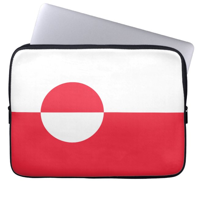 Groenlandse vlag laptop sleeve (Voorkant)