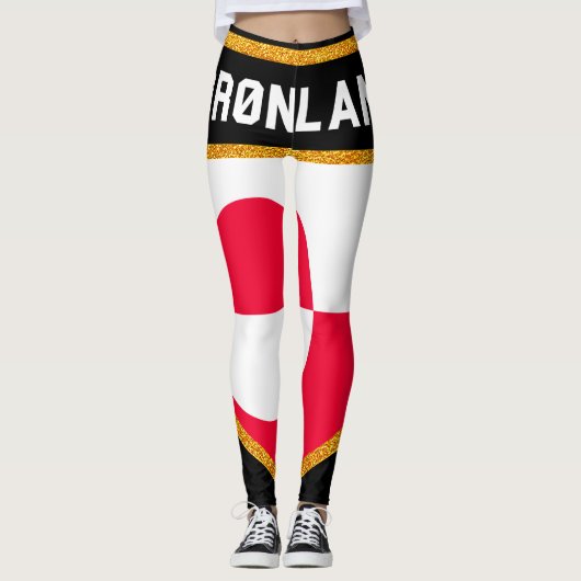 Groenlandse vlag leggings (Voorkant)