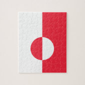 Groenlandse vlag legpuzzel (Verticaal)