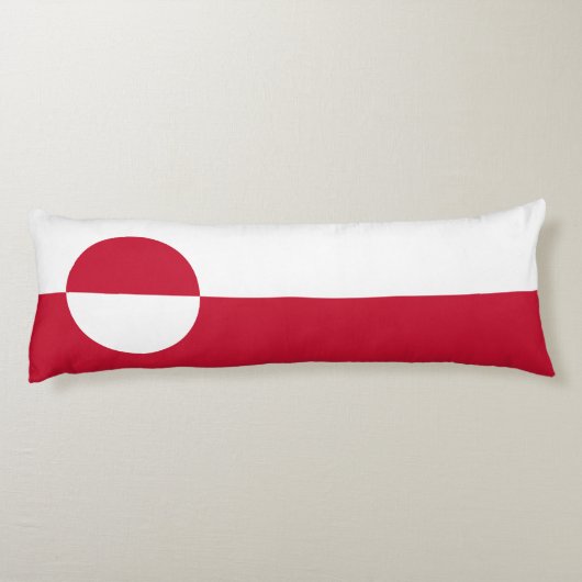 Groenlandse vlag lichaamskussen (Achterkant)