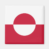 Groenlandse vlag magneet (Voorkant)