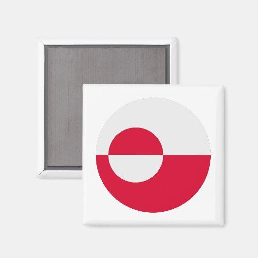 Groenlandse vlag magneet (Voorkant / Achterkant)