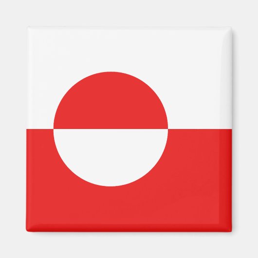 Groenlandse vlag Magnet (Voorkant)